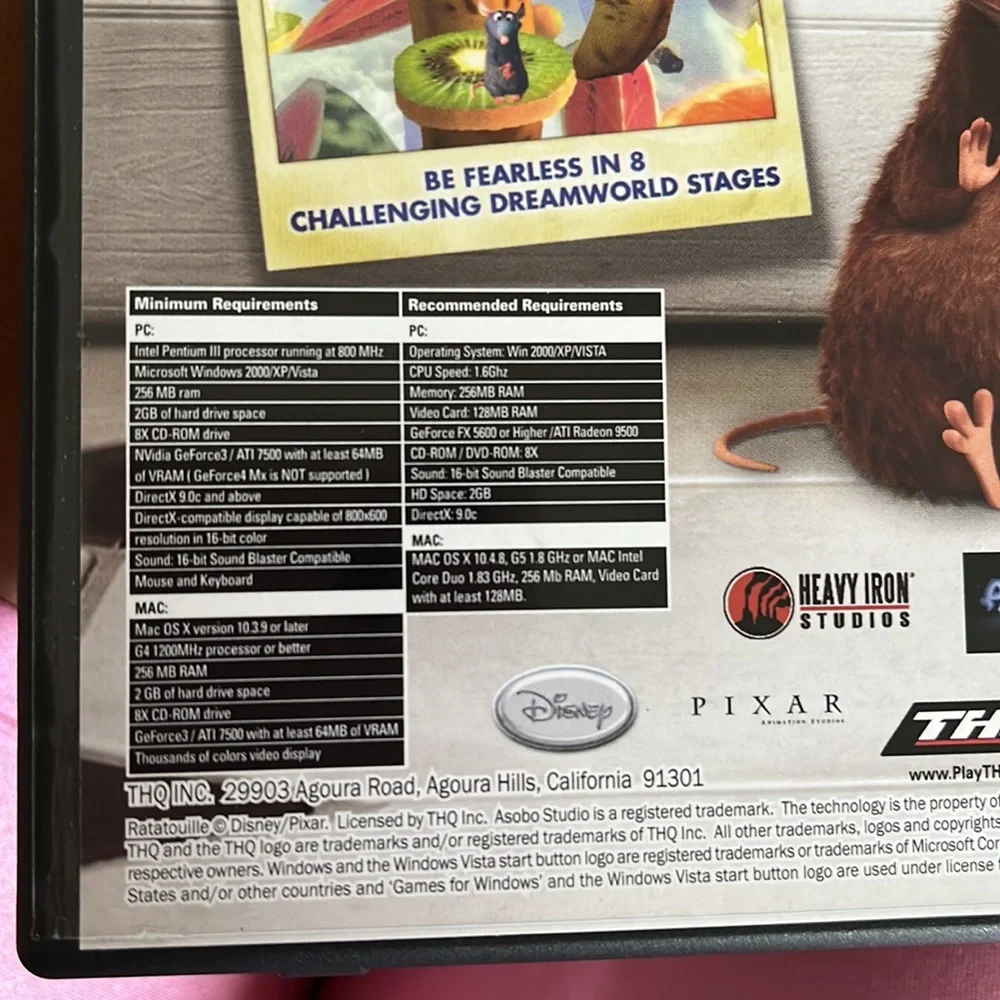 Disney Pixar Ratatouille PC Game for Windows